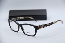 NEW PRADA VPR 18O ROK-1O1 BLACK TORTOISE AUTHENTIC EYEGLASSES W/CASE 54-18