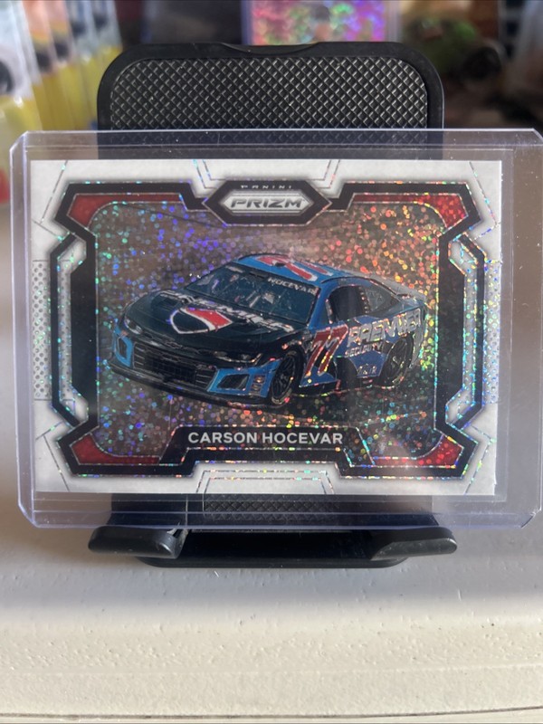 2024 Panini Prizm Racing Rides Carson Hocevar White Sparkle 