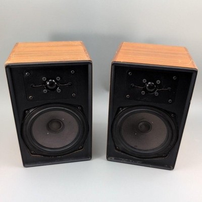 ADS L 400 Bookshelf Speaker Pair Brown 4 Ohm 75W Wired Home Audio For Parts
