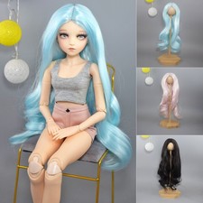 Dolls Long Curly Wavy Hair Soft Wig for 1/3 1/4 1/6 BJD SD Girl Doll Toy DIY
