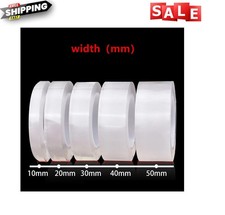 5M Nano Clear Double Sided Grip Tape Traceless Removable Washable Adhesive Gel