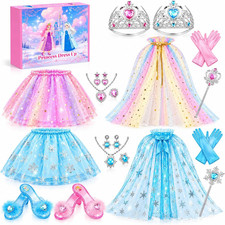 Princess Dress up Clothes for Girls Ages 3-6, Dress up Shoes Set