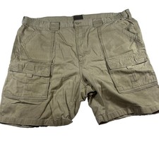 st johns bay Comfort Flex Cargo Shorts Khaki Men?s 45 Utility Camping Fishing