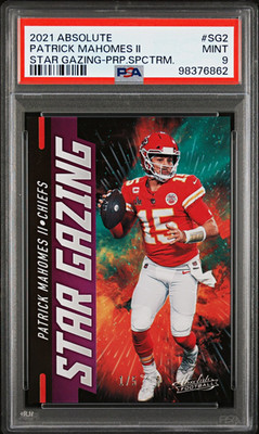 2021 Panini Absolute - Patrick Mahomes II Star Gazing Purple Spectrum 1/5 PSA 9