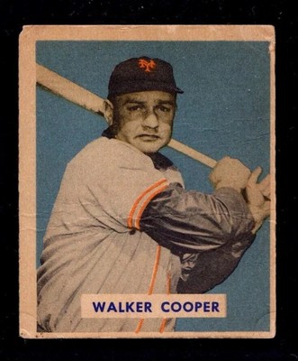 1949 Bowman #117 Walker Cooper Gray Back Good Plus