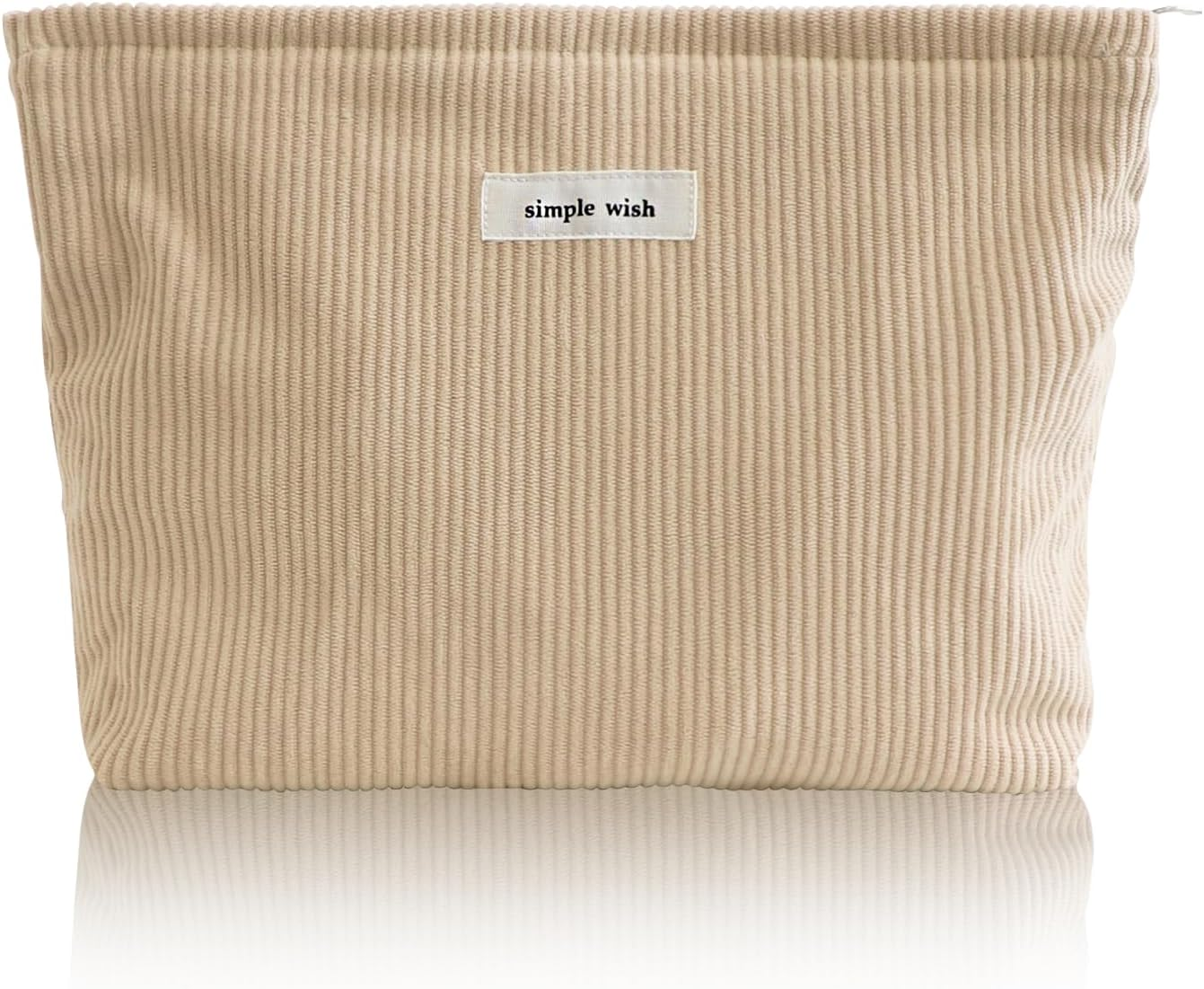 Makeup Bag Corduroy Cosmetic Bag for Women Large Capacity Makeup Pouch Travel To