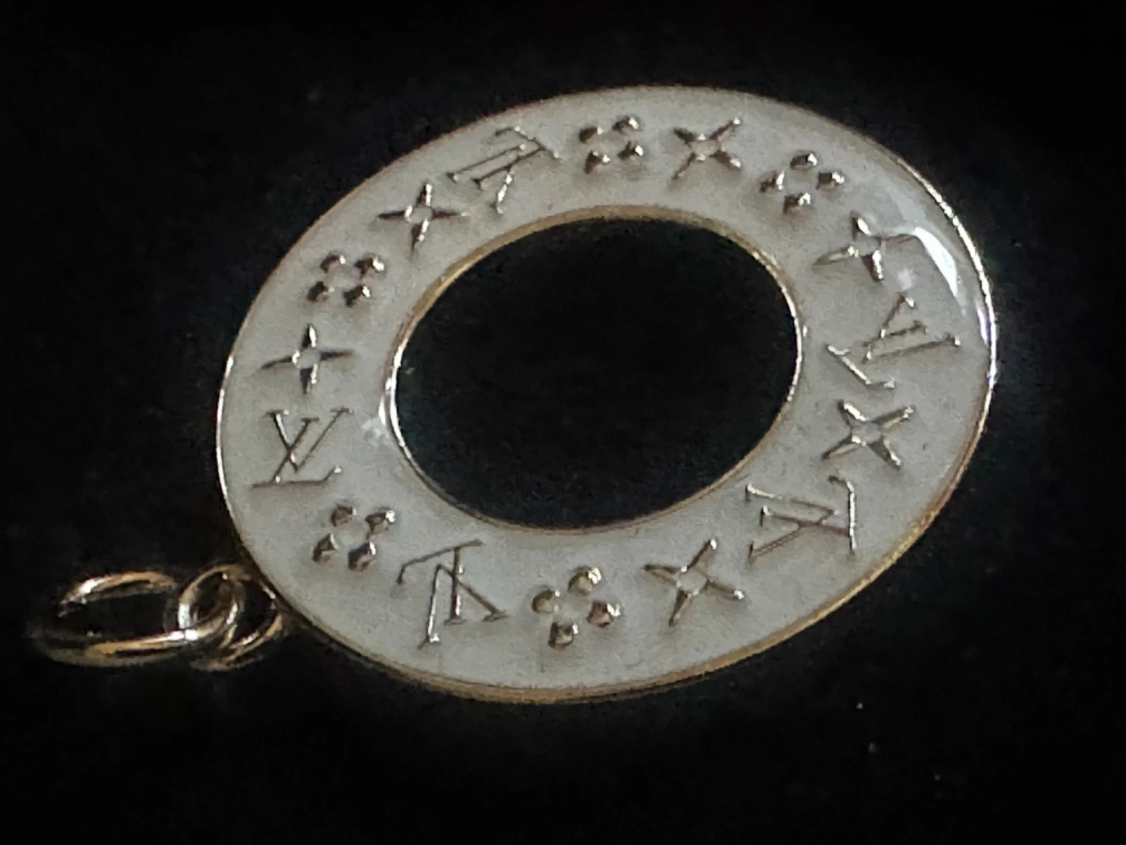 LOUIS VUITTON（LV） ciondolo ciondolo anello louis vuitton crema e oro? zip pul splendido double face