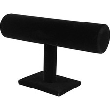 Black Velvet T-Bar Jewelry Display Stand Bracelet Necklace Holder for Home ...
