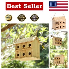 Bird Houses for Outside,12 Hole Bird House Room for 12 Bird Families - Birdhouse