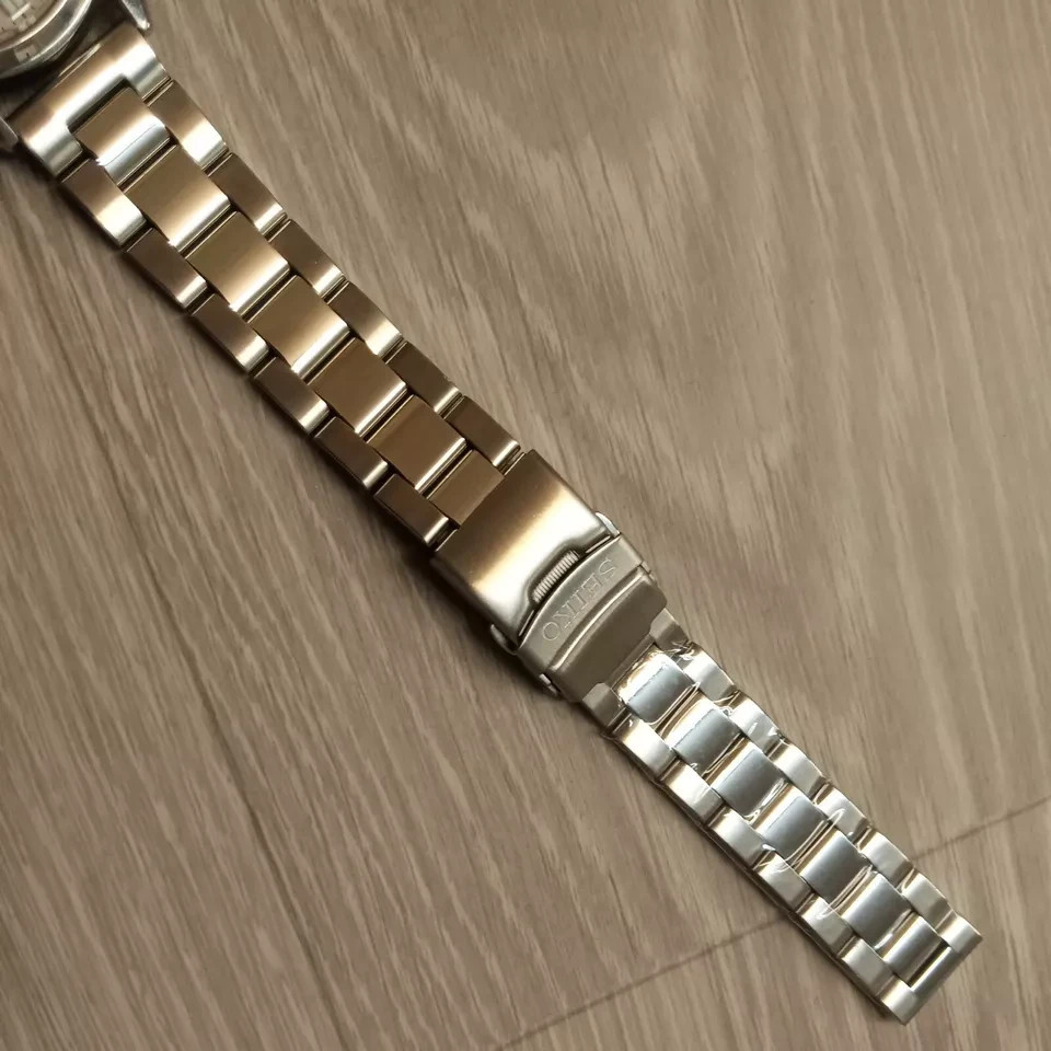 18mm 20mm Stainless Steel Brushed Metal Strap Bracelet Fits Seiko 7s26 6R15 4R36 image 3