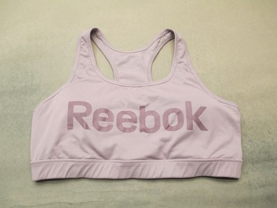 Reebok Size L Womens Light Purple Lined Wireless Pull On Athletic Sport Bra 8R