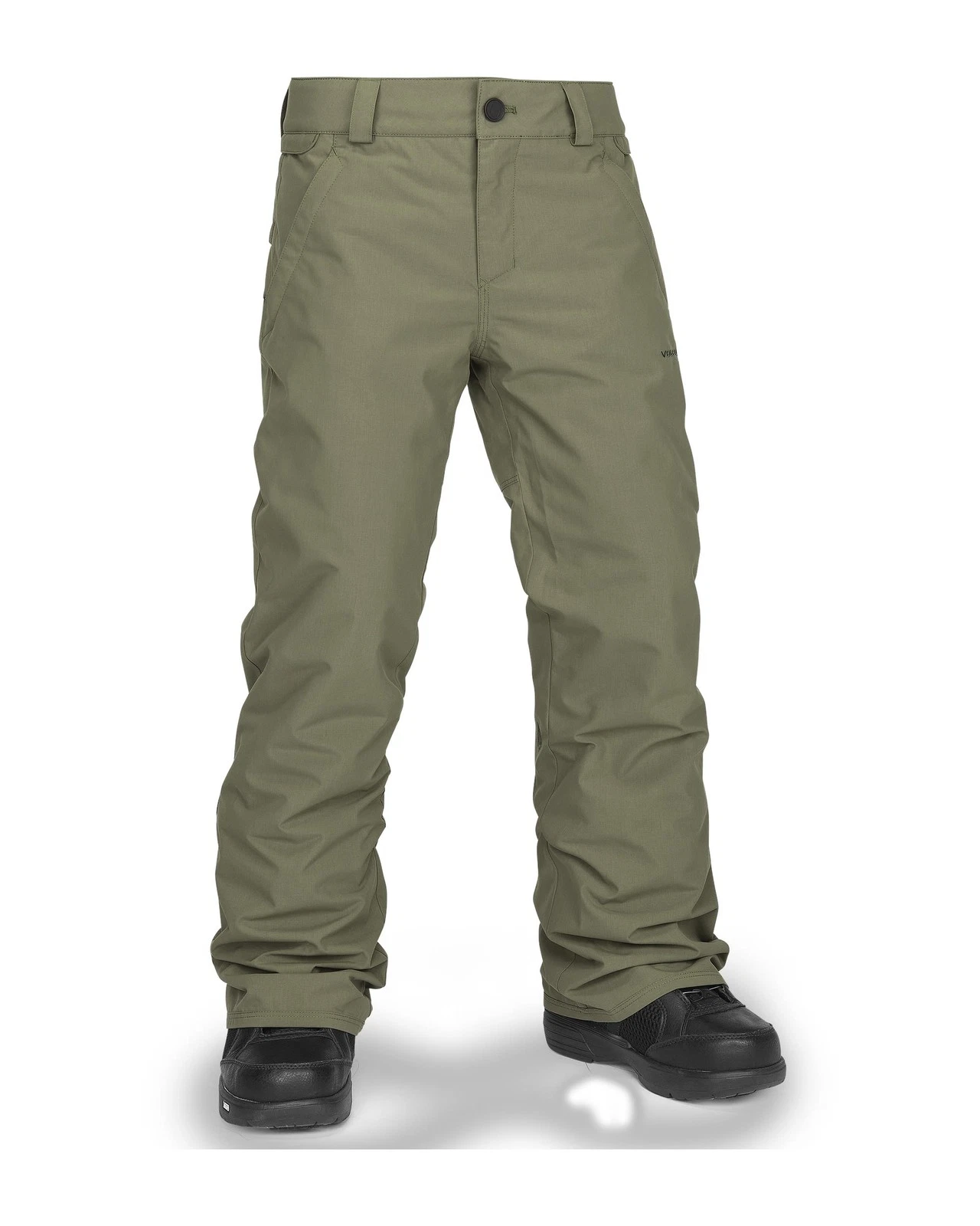 Volcom Freakin Chino Youth Insulated Kid's Snow Pants, Ivy, Large
