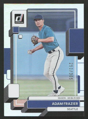 2022 Donruss Adam Frazier Season Stat Line #/305 #217 Card
