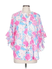 NWT GiGio Women Pink Long Sleeve Blouse L