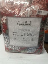 Greenland Home Fashions Milles Full/Queen Quilt Set, Red Floral