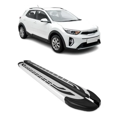 Marchepieds Latéraux pédale pour Kia Stonic 2017-2026 Aluminium Gris 2Pcs - Photo 1/4