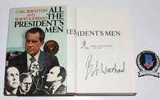 BOB WOODWARD SIGNED ALL THE PRESIDENT'S MEN FIRST EDITION BOOK WATERGATE BECKETT
