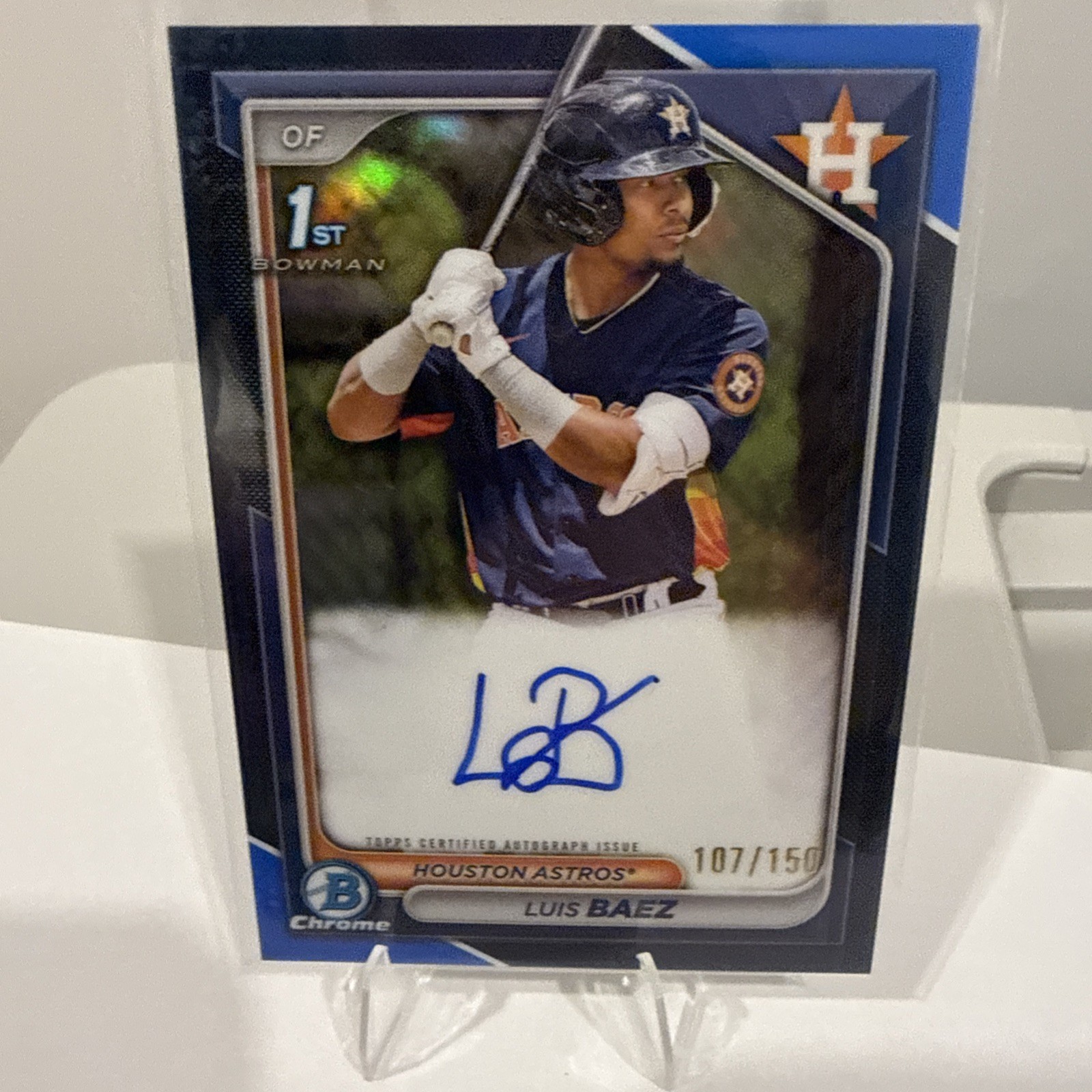 2024 Bowman - Chrome Prospect Autographs Luis Baez #CPA-LB Blue 107/150