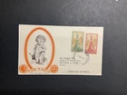 New Zealand 1945 FDC 1st day cover to the USA Health stamps North Avon cancel
