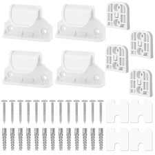 2 Set Retractable Baby Safety Gate Replacement Parts Kit, White Baby Safety S...
