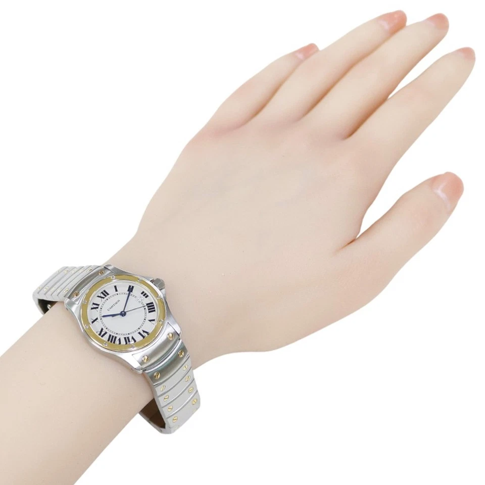 CARTIER Santos Rondo Watches 1551 Stainless Steel K18 yellow gold used - Image 2 of 4