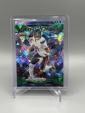 2024 Panini Prizm Stefon Diggs Fireworks Green Ice Prizm #9 Texans