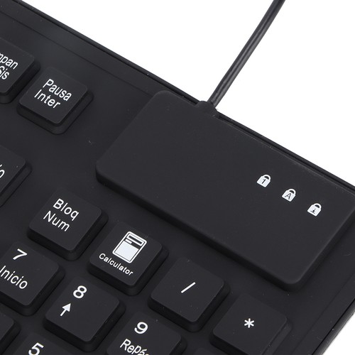 Keyboard 108 Key Spanish USB Wired Portable Foldable Quiet Waterproof Dustpro CT - Picture 19 of 22