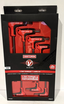 #ad Craftsman V Series XTract 7 Piece T Handle Set SAE CMHT26163V Brand New $45.95
