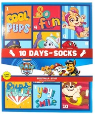 Paw Patrol Toddler Socks Boys Girls 3T 4T 5T 10 Days of Socks Present Gift