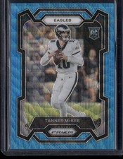 2023 Panini Prizm Tanner Mckee Blue Wave Prizm RC 103/199 #383 Eagles
