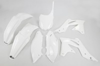 Kunststoff Verkleidung Kit Kawasaki KXF 250 2013 - 2016 Ufo Plast Weiß
