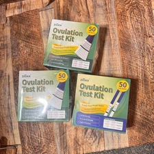 Ziox Ovulation Test Kit 50 LH Tests Track Peak Days Exp 2025 (Qty 3)