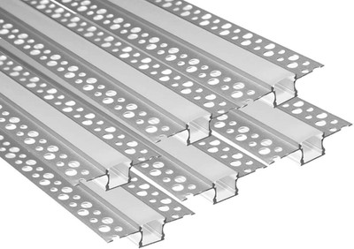 Plaster-in LED Aluminum Channel 6 Pack 6.6FT/2 Meter Plaster LED Light Strip Dif