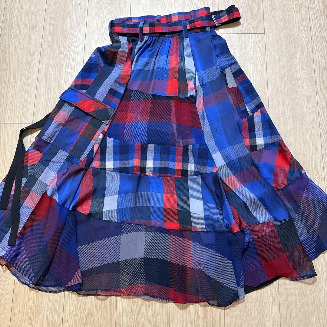 Sacai Patchwork Check Different Material Switchin… - image 1