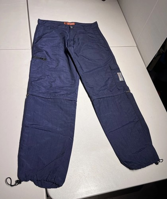 #ad Rusty Pants Men#x27;s 44 Blue Raver UFO Cargo Trooper Windbreaker VTG 90’s Y2K 34x34 $150.00