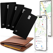 Dual-Platform Wallet Tracker Card, Wireless Rechargeable 0.07In Slim Tracking Ca