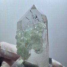 Enhydro Skeleton Phantom Smoky Quartz, Prehnite 1x Bubble Streep Mine Gobo.