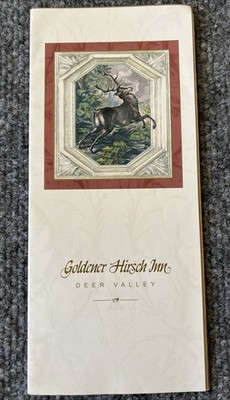 Goldener Hirsch Inn Deer Valley Utah VTG Travel Brochure Tourist Souvenir