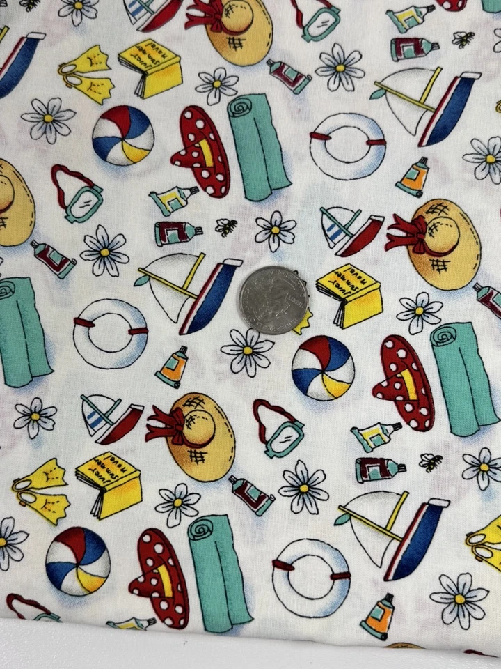 Cabana Toys Alexander Henry Tela 2 yardas Blanco Foto 3 de 4