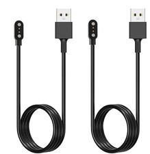 2-Pack 3.3FT Magnetic USB Charging Cable for Smart Watches - Compatible Models