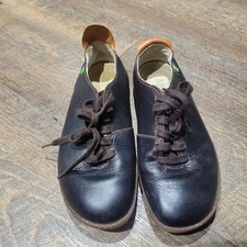 Mens EL Naturalista Derby Brown Leather Shoe Lace Up Size 38 US Size 6