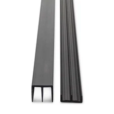 Randall 1/4" Plastic Sliding Door Track Black 4ft Long Garage Closet Hardware