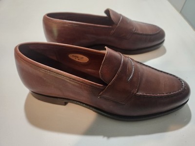 Edward Green X Paul Stuart Leather Mens  Brown Loafers Size 7 D  Handmade NWOB