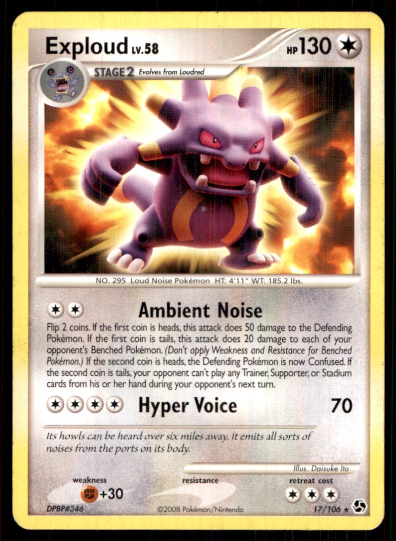 2008 Diamond & Pearl - Great Encounters Exploud Stage 2/Rare #17