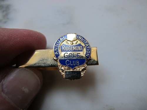 Vintage Ridgemont Country Club Golf Club Tie Bar Clasp Clip Rochester NY - Afbeelding 1 van 7