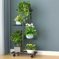 4/6Tier Metal Plant Stand Indoor Outdoor Garden Flower Pot Shelf Display Rack UK