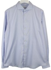 SUITSUPPLY Custom Made Extra Slim Fit Formal Shirt Men's 45L / 17 3/4L Blue