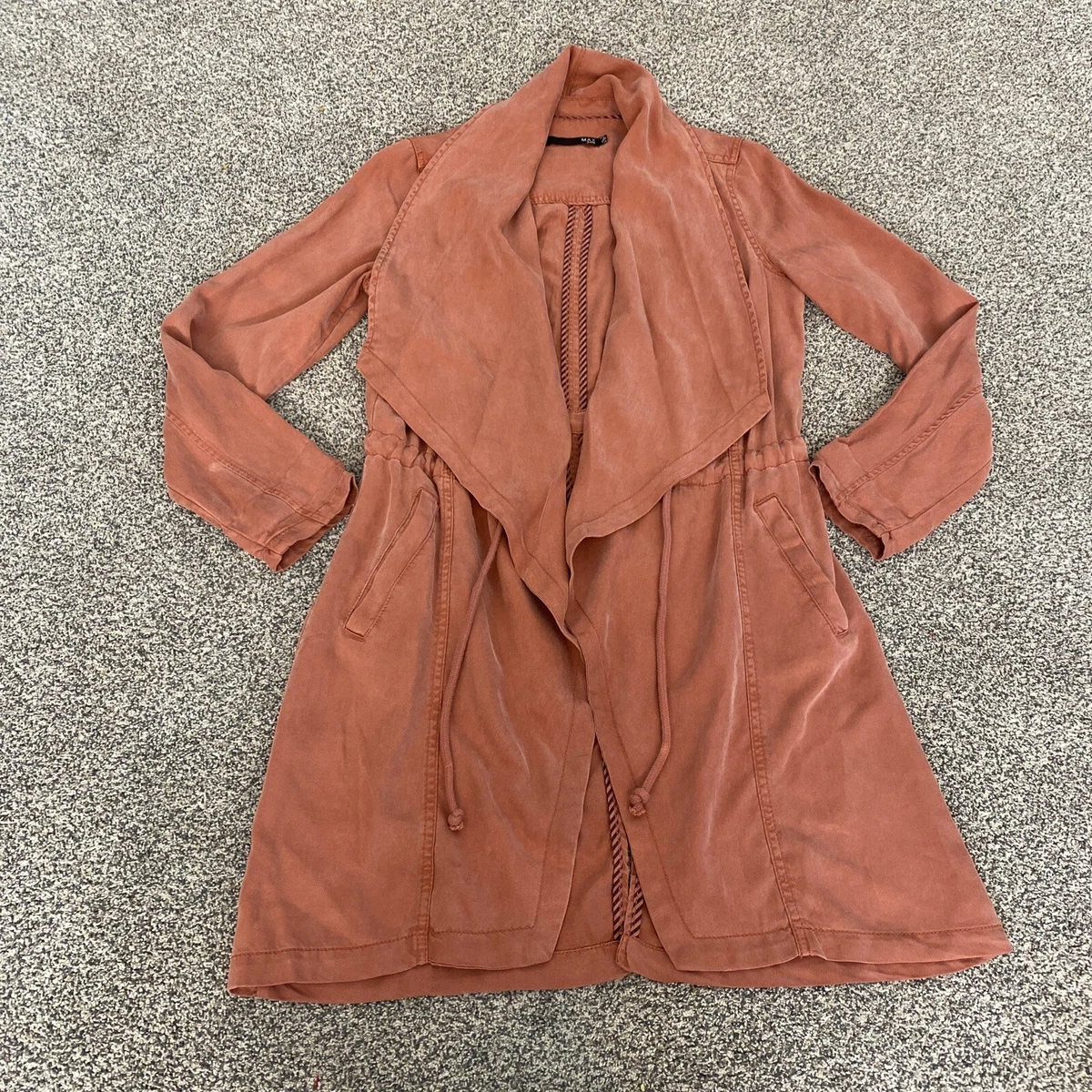 Max Jeans Open Front Cinch Waist Cargo Cardigan Jacket Size XS