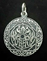 Versirsiegel Amulett Alpaka Versilbert 25 Mm Talisman Schutz Konzentration