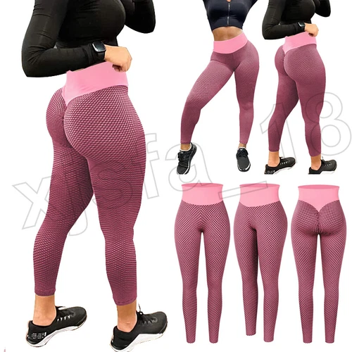Pantalones de yoga para mujer Tik Tok anticelulíticos push up botín fruncido botín botín leggings gimnasio - Imagen 14 de 21